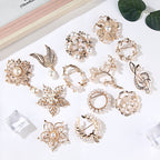 Korea style full pearl swan rhinestone flower brooch pin -women's fashion accessories