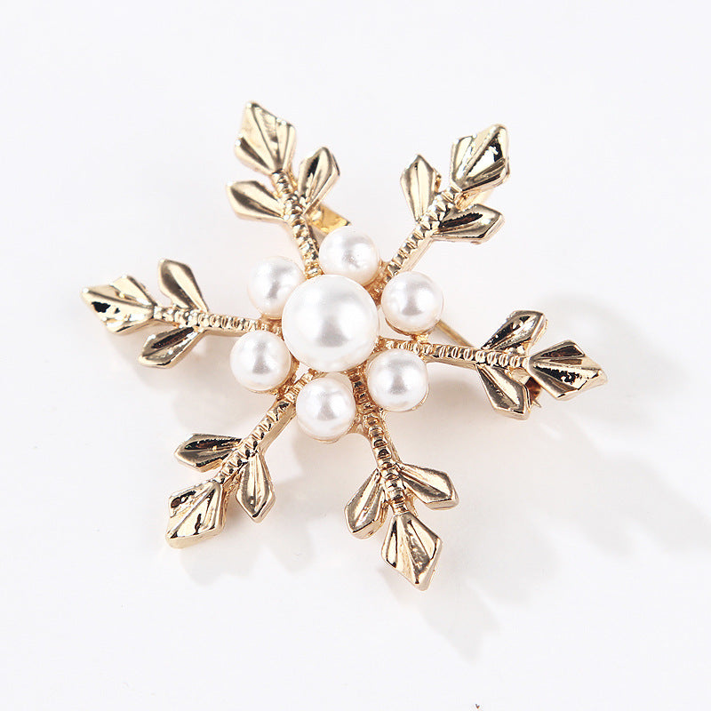 Korea style full pearl swan rhinestone flower brooch pin -women's fashion accessories