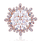 Korea style full pearl swan rhinestone flower brooch pin -women's fashion accessories