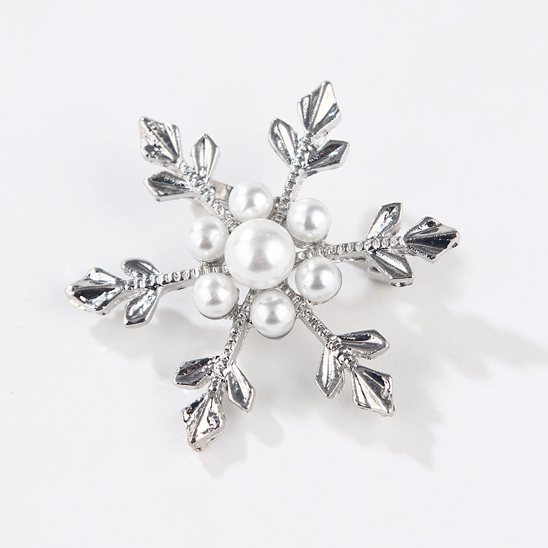 Korea style full pearl swan rhinestone flower brooch pin -women's fashion accessories