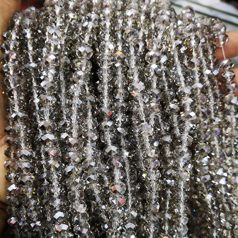 Glass Facetted Beads Lampwork Loose Round Glass Crystal Glass Rondelle Loose Beads
