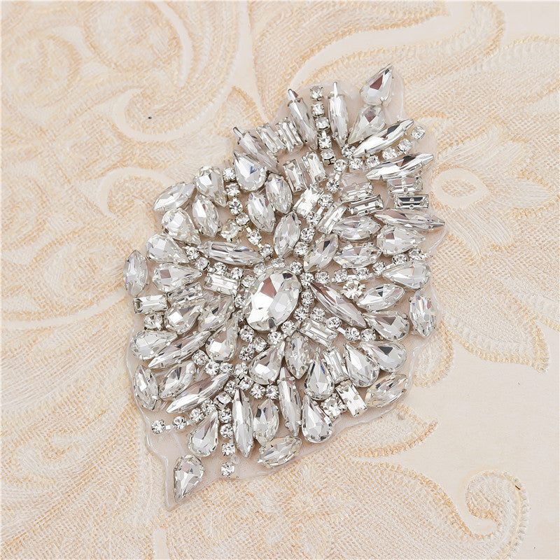 Self-Adhesive Rhinestone Appliques, 849 Glass Crystal & Pearl Designs for Dancewear, Bridal Belts, Dress Decoration (1-Pack)