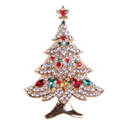 Women's Christmas Brooches Set - New Fashion Santa Tree Reindeer Wreath Snowflake Bell Pins