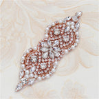 Hot Fix Alloy Rhinestone & Pearl Diy Craft Patches, Self-adhesive Crystal Embellishments For Clothing, Shoes & Bags Decoration