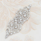 Hot Fix Alloy Rhinestone & Pearl Diy Craft Patches, Self-adhesive Crystal Embellishments For Clothing, Shoes & Bags Decoration