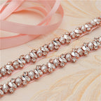 Elegant Rhinestone Waist Cincher 863, Sparkling Crystal Bridal Belt for Wedding Dress, Bride, Maid Photo Shoot Accessories