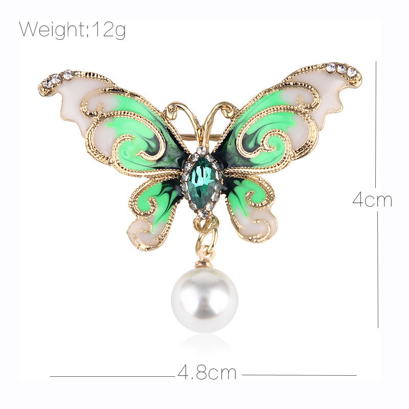Korean Style Fashionable Cartoon Simple Enamel Alloy Cloud & Butterfly Brooch Pin for Women's Clothing Accessories