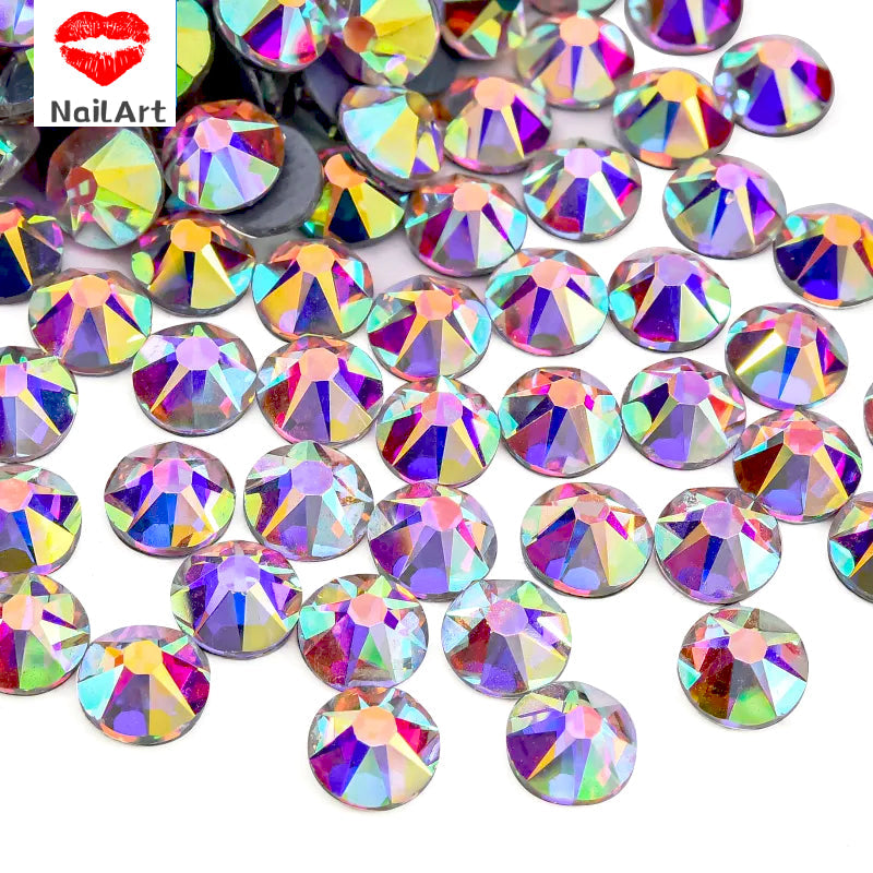 High Quality 2088 Iron on Rhinestones 16 Facets Cuts Hotfix Strass Glass Crystals Rhinestones for Dresses