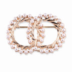 Korea style full pearl swan rhinestone flower brooch pin -women's fashion accessories