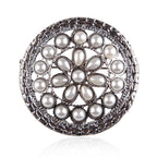 Korea style full pearl swan rhinestone flower brooch pin -women's fashion accessories