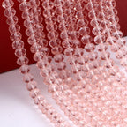 Faceted Lampwork Glass Rondelle Beads - Loose Round Crystal Glass Beads for Jewelry Making