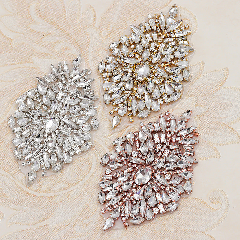 Self-Adhesive Rhinestone Appliques, 849 Glass Crystal & Pearl Designs for Dancewear, Bridal Belts, Dress Decoration (1-Pack)