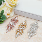 Hot Fix Alloy Rhinestone & Pearl Diy Craft Patches, Self-adhesive Crystal Embellishments For Clothing, Shoes & Bags Decoration