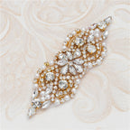 Hot Fix Alloy Rhinestone & Pearl Diy Craft Patches, Self-adhesive Crystal Embellishments For Clothing, Shoes & Bags Decoration