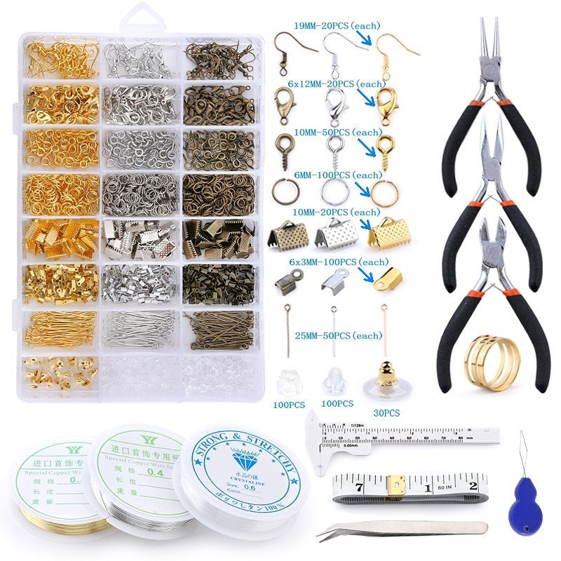 Best-Selling Jewelry Making Kit Set - Metal Accessories & DIY Material Tool Pack