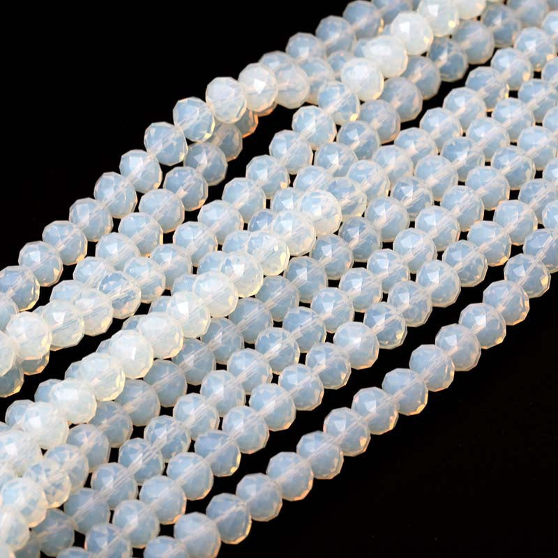 Glass Facetted Beads Lampwork Loose Round Glass Crystal Glass Rondelle Loose Beads