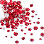 Rhinestones for Makeup,8 sizes 2500pcs Flatback Rhinestones Face Gems for Nails Crafts with Tweezers and Wax Pencil- Siam