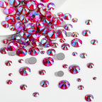 Rhinestones for Makeup,8 sizes 2500pcs Flatback Rhinestones Face Gems for Nails Crafts with Tweezers and Wax Pencil- Light SiamAB