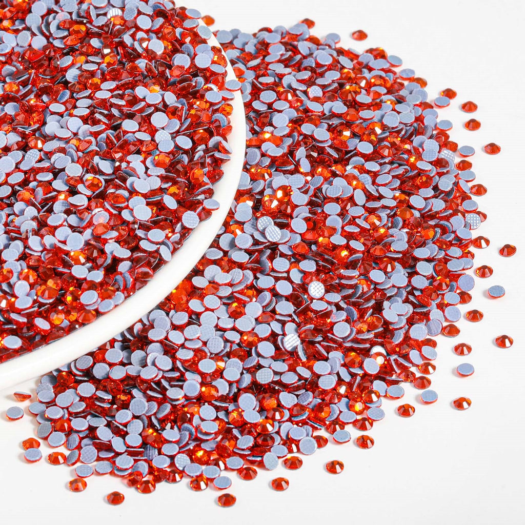 Hotfix Rhinestones Bulk, Hot Fix Rhinestones for Crafts Clothes DIY Decoration, Orange