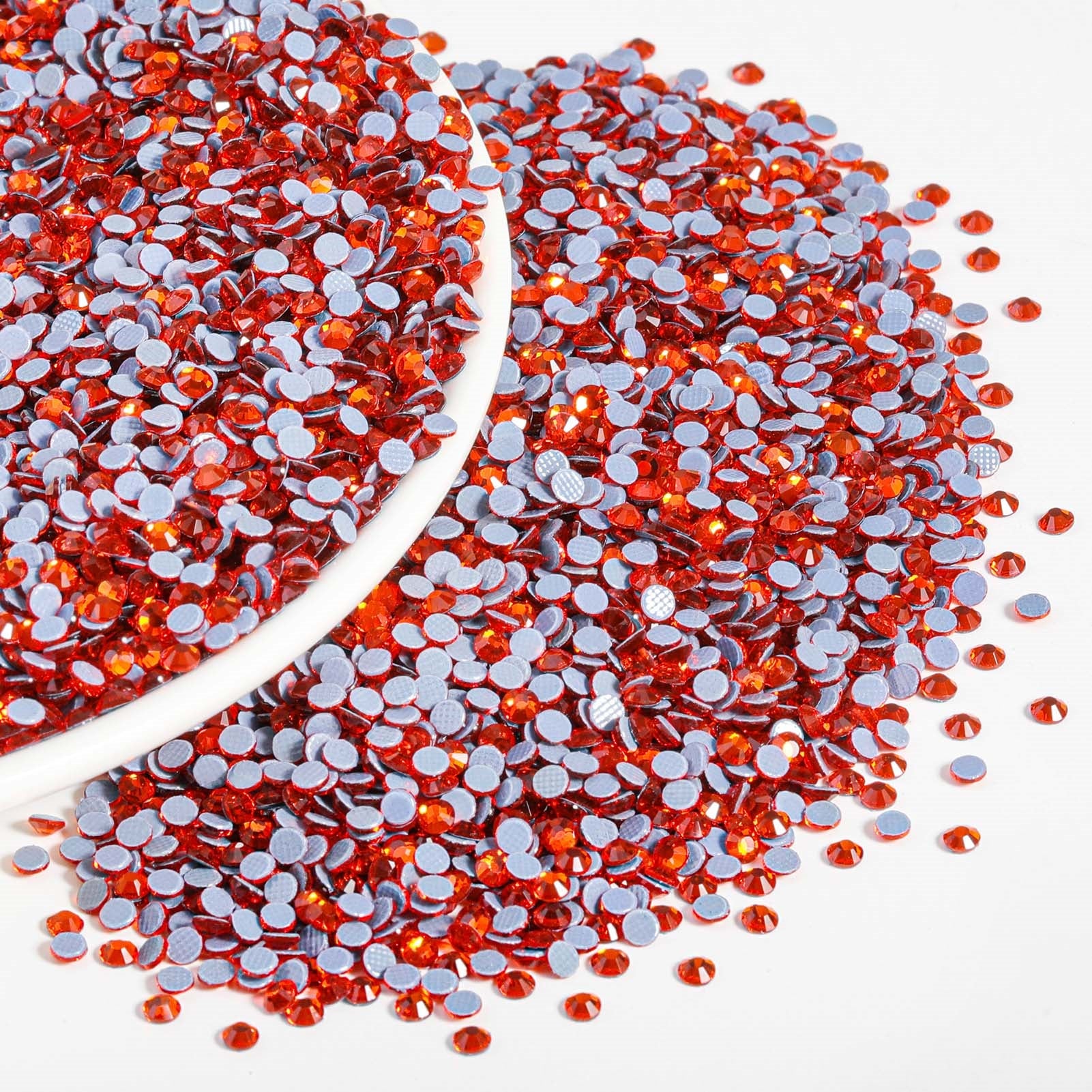 Hotfix Rhinestones Bulk, Hot Fix Rhinestones for Crafts Clothes DIY Decoration, Orange