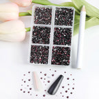 7200pcs Flatback Rhinestones,Nail Gems Round Crystal Rhinestones for Crafts,Mixed 6 Sizes with Wax Pencil Kit, SS3-SS10-Amethyst