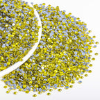 Hotfix Rhinestones Bulk, Hot Fix Rhinestones for Crafts Clothes DIY Decoration, Lemon Yellow