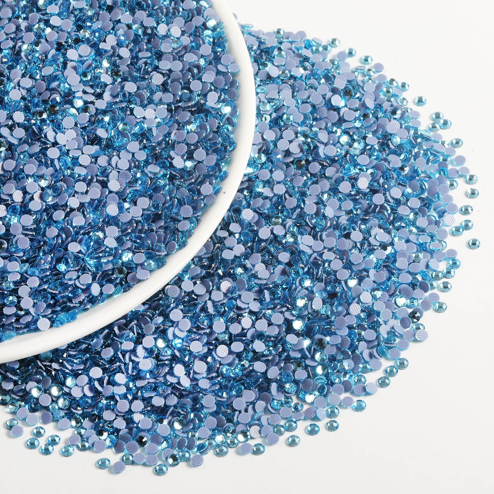 Hotfix Rhinestones Bulk, Hot Fix Rhinestones for Crafts Clothes DIY Decoration, Aquamarine