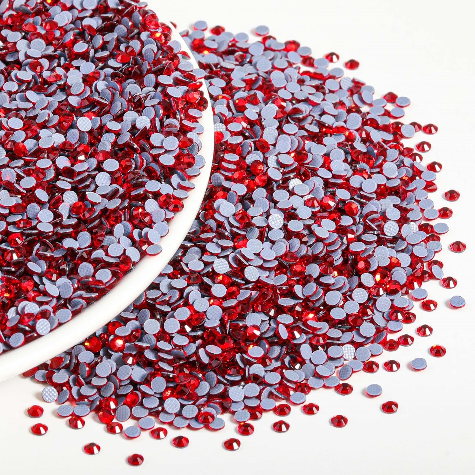 Hotfix Rhinestones Bulk, Hot Fix Rhinestones for Crafts Clothes DIY Decoration, Light Siam