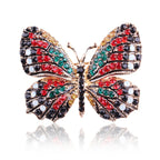 Korean Style Eco-Friendly Alloy Rainbow Rhinestone Butterfly Brooch Pin - Women's Fashion Animal Lapel Accessory