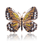 Korean Style Eco-Friendly Alloy Rainbow Rhinestone Butterfly Brooch Pin - Women's Fashion Animal Lapel Accessory