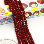 Faceted Lampwork Glass Rondelle Beads - Loose Round Crystal Glass Beads for Jewelry Making