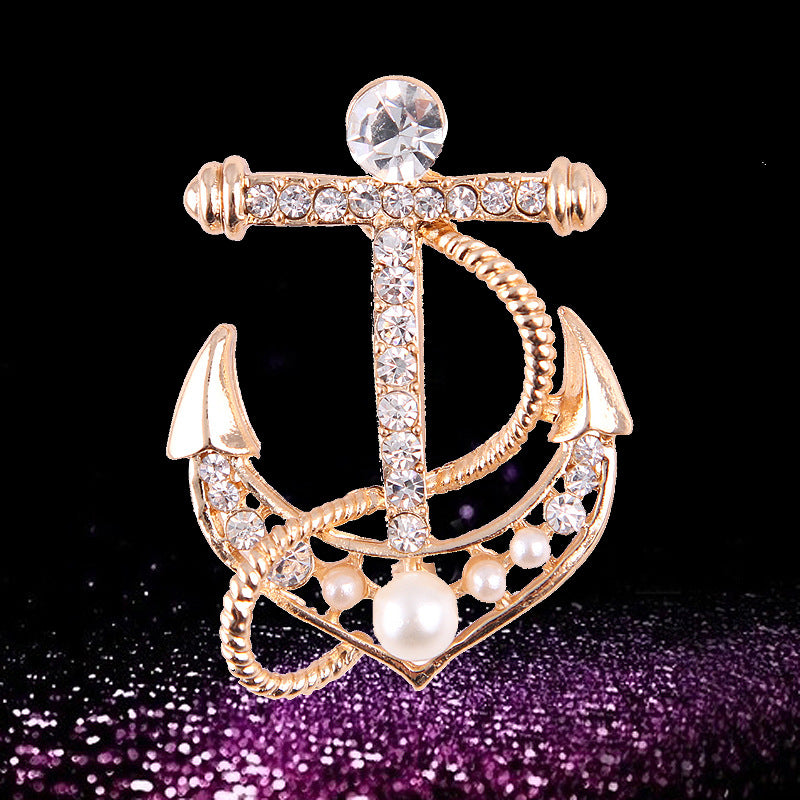 Korea style full pearl swan rhinestone flower brooch pin -women's fashion accessories