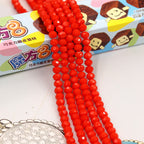Faceted Lampwork Glass Rondelle Beads - Loose Round Crystal Glass Beads for Jewelry Making