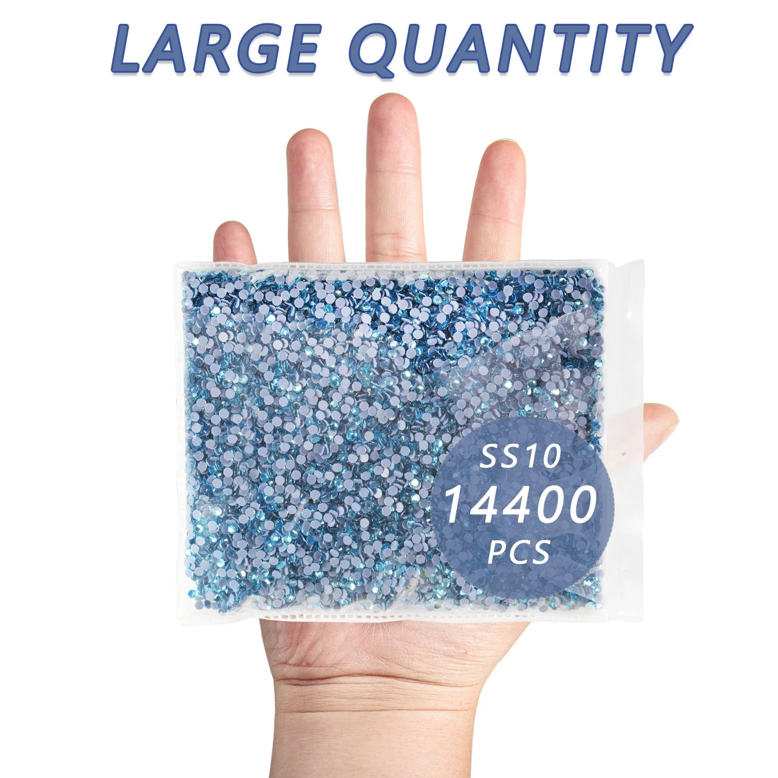 Hotfix Rhinestones Bulk, Hot Fix Rhinestones for Crafts Clothes DIY Decoration, Aquamarine