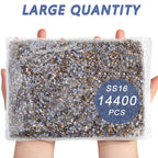 Hotfix Rhinestones Bulk, Hot Fix Rhinestones for Crafts Clothes DIY Decoration, Golden Shadow
