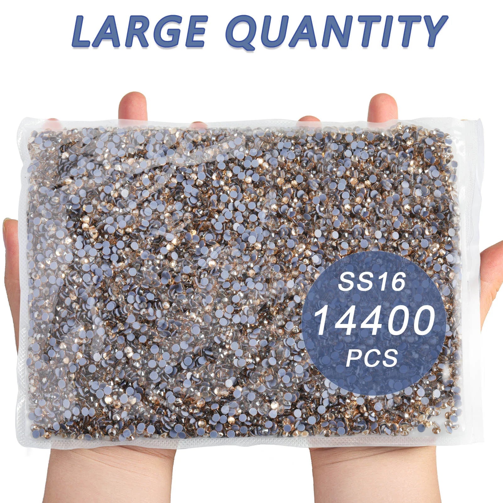 Hotfix Rhinestones Bulk, Hot Fix Rhinestones for Crafts Clothes DIY Decoration, Golden Shadow