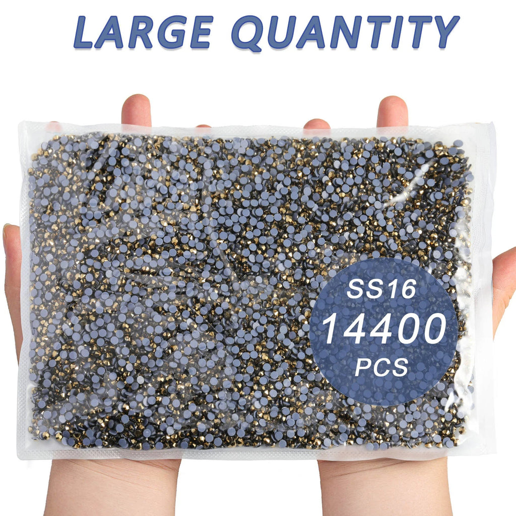 Hotfix Rhinestones Bulk, Hot Fix Rhinestones for Crafts Clothes DIY Decoration, Aurum