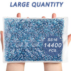 Hotfix Rhinestones Bulk, Hot Fix Rhinestones for Crafts Clothes DIY Decoration, Aquamarine