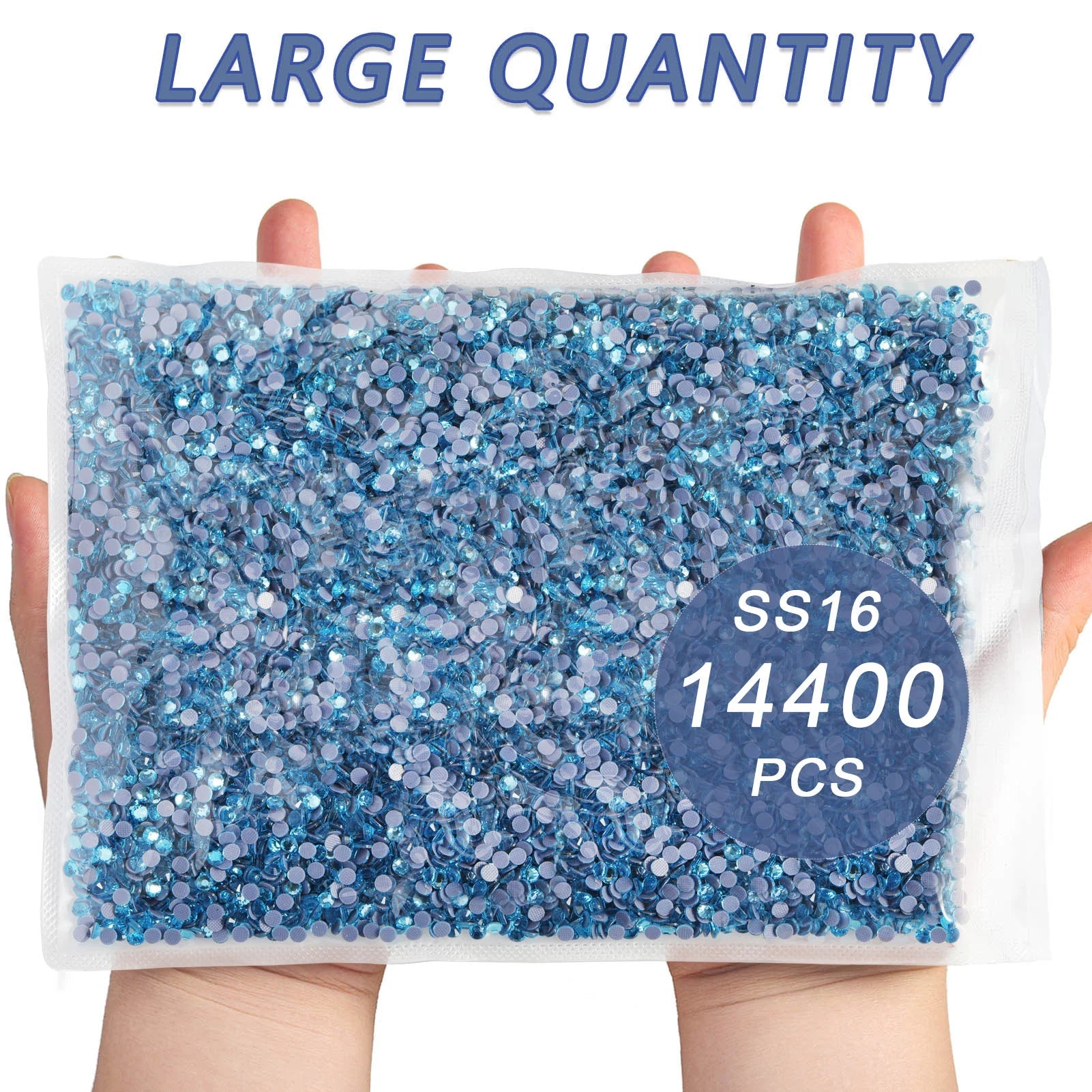 Hotfix Rhinestones Bulk, Hot Fix Rhinestones for Crafts Clothes DIY Decoration, Aquamarine