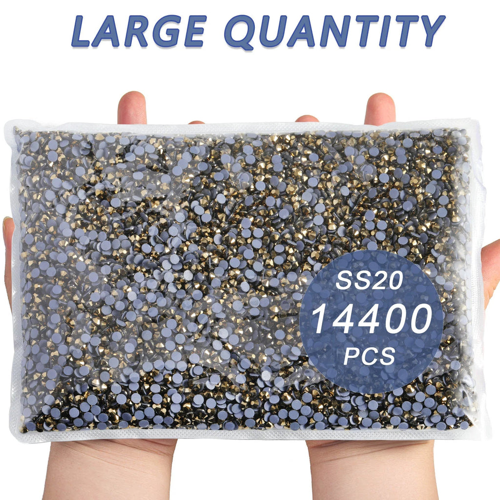Hotfix Rhinestones Bulk, Hot Fix Rhinestones for Crafts Clothes DIY Decoration, Aurum