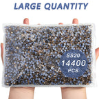 Hotfix Rhinestones Bulk, Hot Fix Rhinestones for Crafts Clothes DIY Decoration, Golden Shadow
