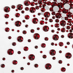 Rhinestones for Makeup,8 sizes 2500pcs Flatback Rhinestones Face Gems for Nails Crafts with Tweezers and Wax Pencil- Dark Siam