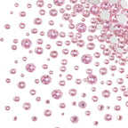 Rhinestones for Makeup,8 sizes 2500pcs Flatback Rhinestones Face Gems for Nails Crafts with Tweezers and Wax Pencil- Light Pink