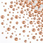 Rhinestones for Makeup,8 sizes 2500pcs Flatback Rhinestones Face Gems for Nails Crafts with Tweezers and Wax Pencil- Light Peach