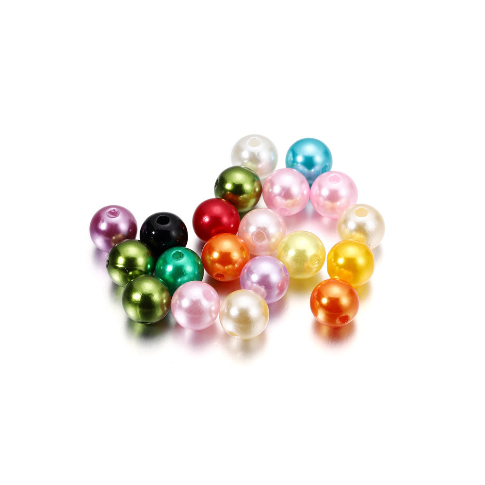 Pearl Beads with Hole, 5 Size Pearls for Crafts, Round Loose Pearl Beads for Jewelry Making, Pearls for Jewelry Making, Decoration, DIY Crafts, Stuffing