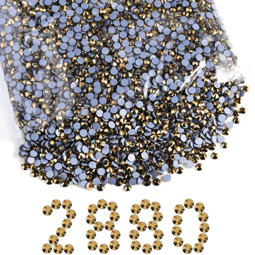 Hotfix Rhinestones Bulk, Hot Fix Rhinestones for Crafts Clothes DIY Decoration, Aurum