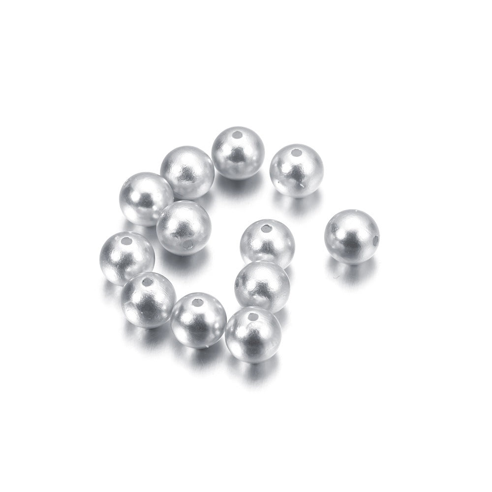 Pearl Beads with Hole, 5 Size Pearls for Crafts, Round Loose Pearl Beads for Jewelry Making, Pearls for Jewelry Making, Decoration, DIY Crafts, Stuffing