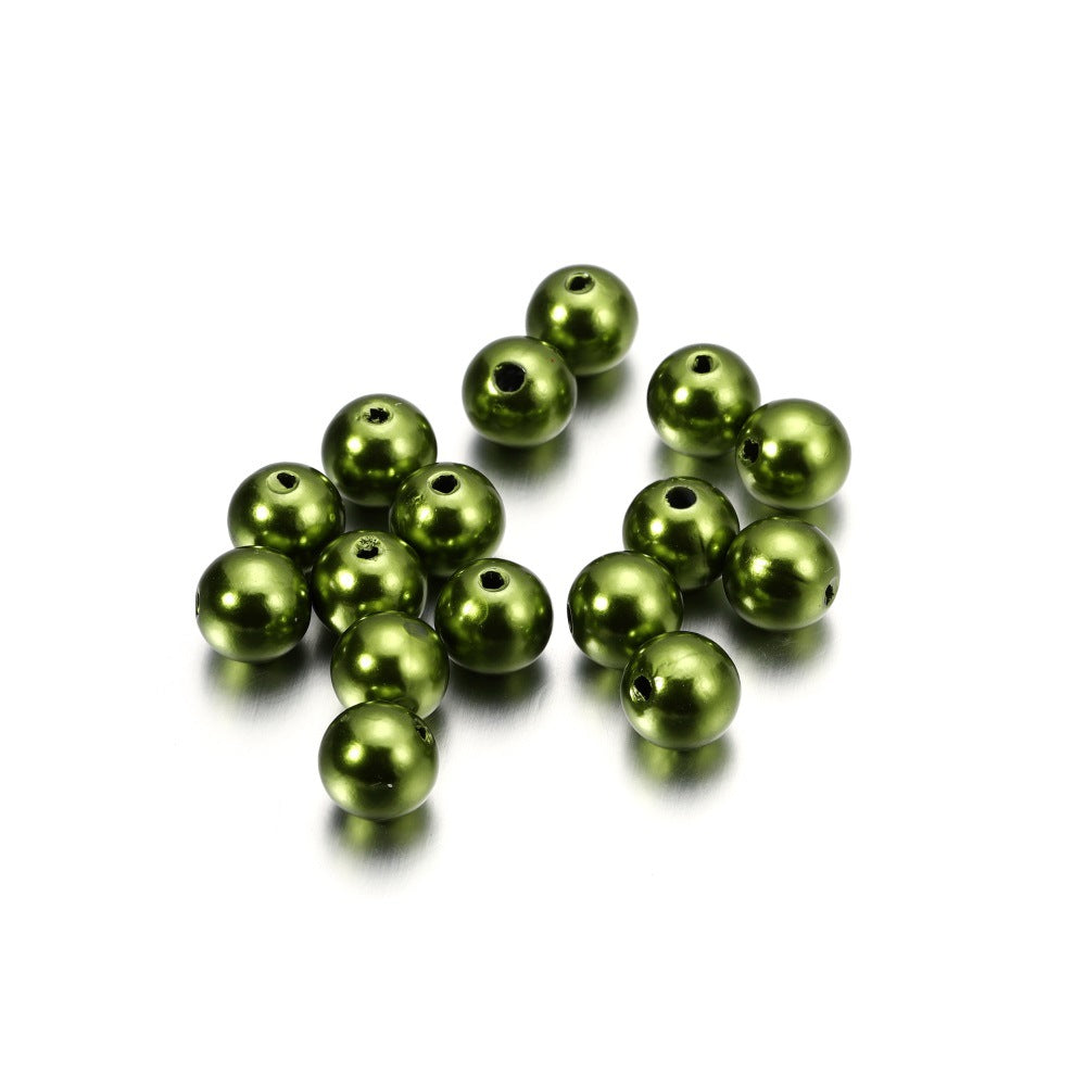 Pearl Beads with Hole, 5 Size Pearls for Crafts, Round Loose Pearl Beads for Jewelry Making, Pearls for Jewelry Making, Decoration, DIY Crafts, Stuffing