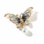 Korean Style Fashionable Cartoon Simple Enamel Alloy Cloud & Butterfly Brooch Pin for Women's Clothing Accessories