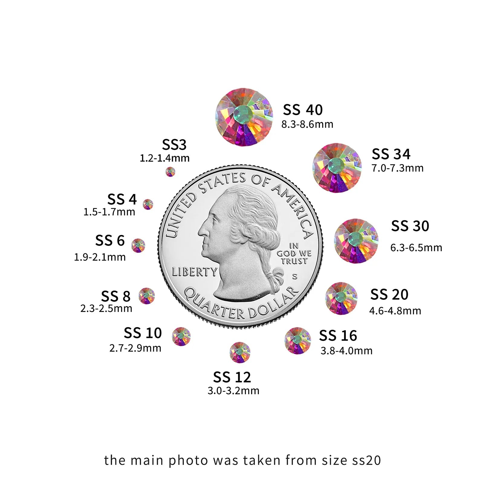 Hotfix Rhinestones, Crystal Rhinestones for Crafts Clothes DIY Decoration-Crystal AB